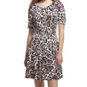 Robert Rodriguez Women's Leopard‎ Print Knee Length Dress Size L